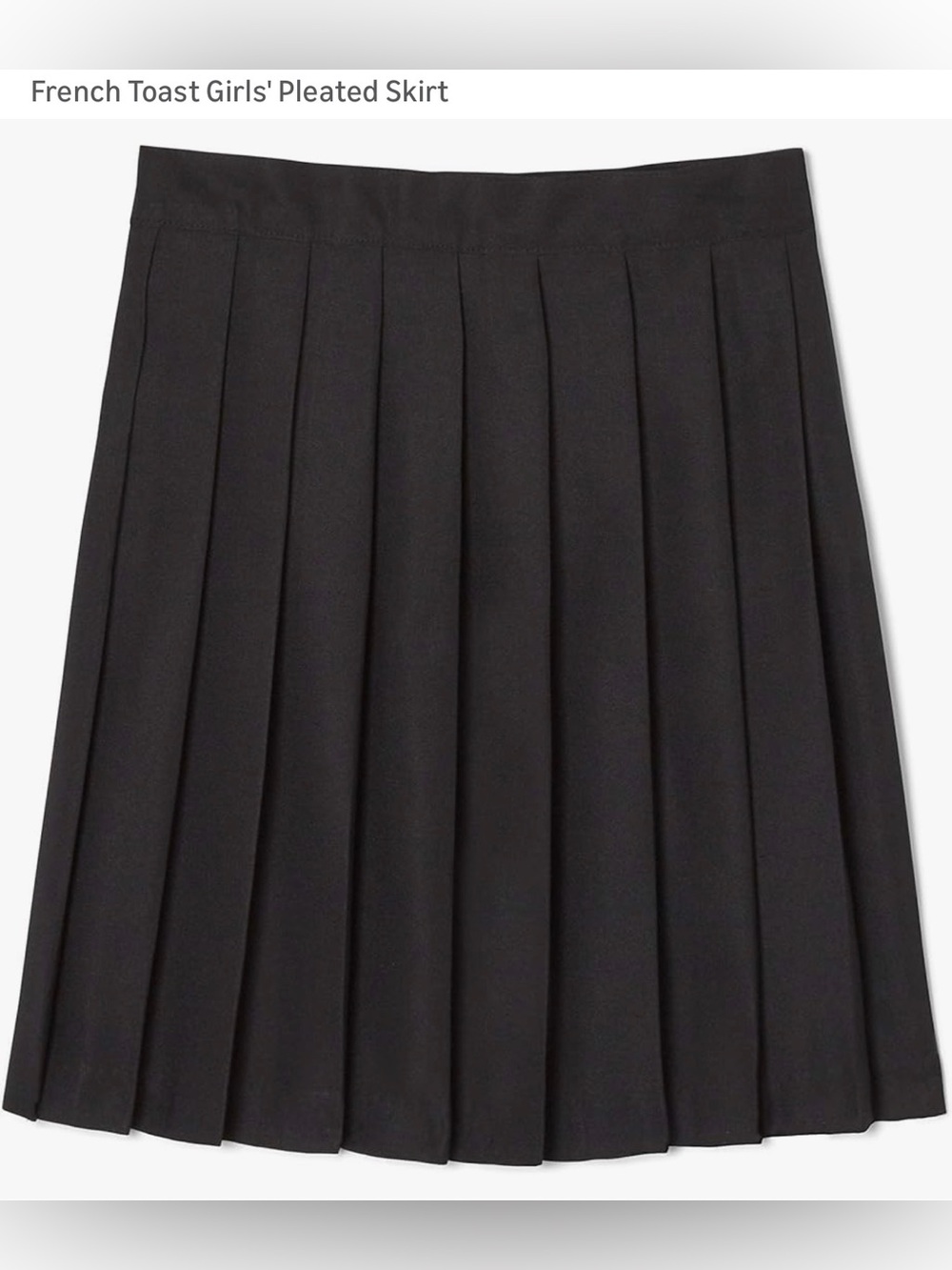 French Toast Black Girls' Pleated Mini Skirt